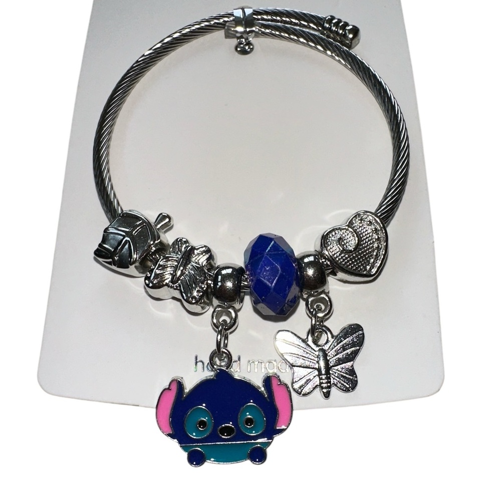NWT! Stainless Steel Stitch Pandora Style Bracelet